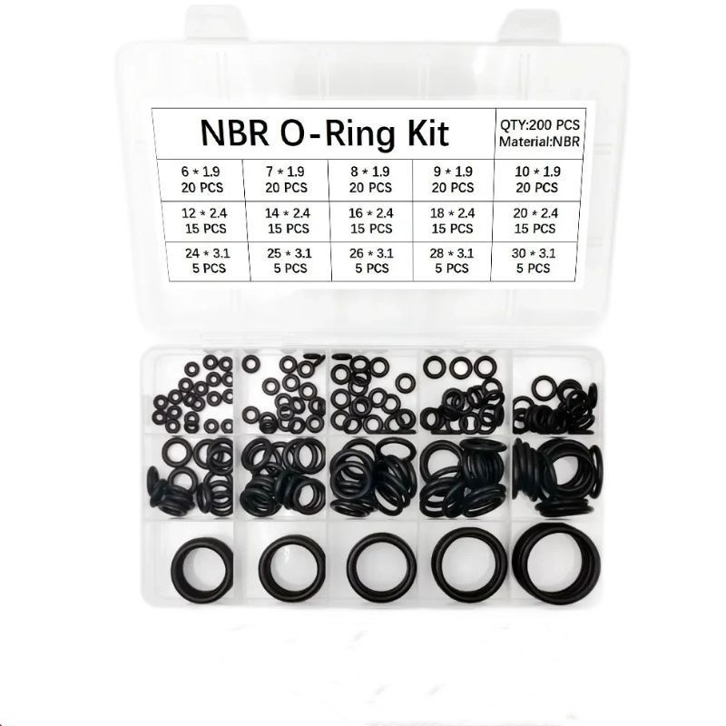 NBR 90 مطاط O-Ring Seal Kit Box Set لOEM / ODM الكفاءة المقبولة والمعيار