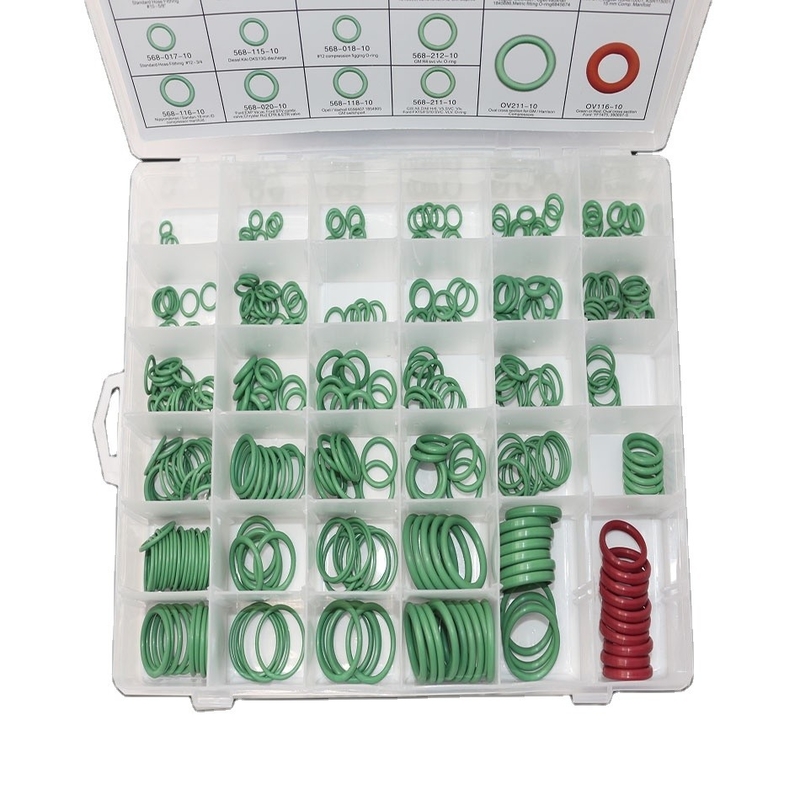 اللون الأخضر NBR مكيف الهواء للسيارات أدوات O-Ring 270pcs 18 أحجام رسم شكل 3D / 2D