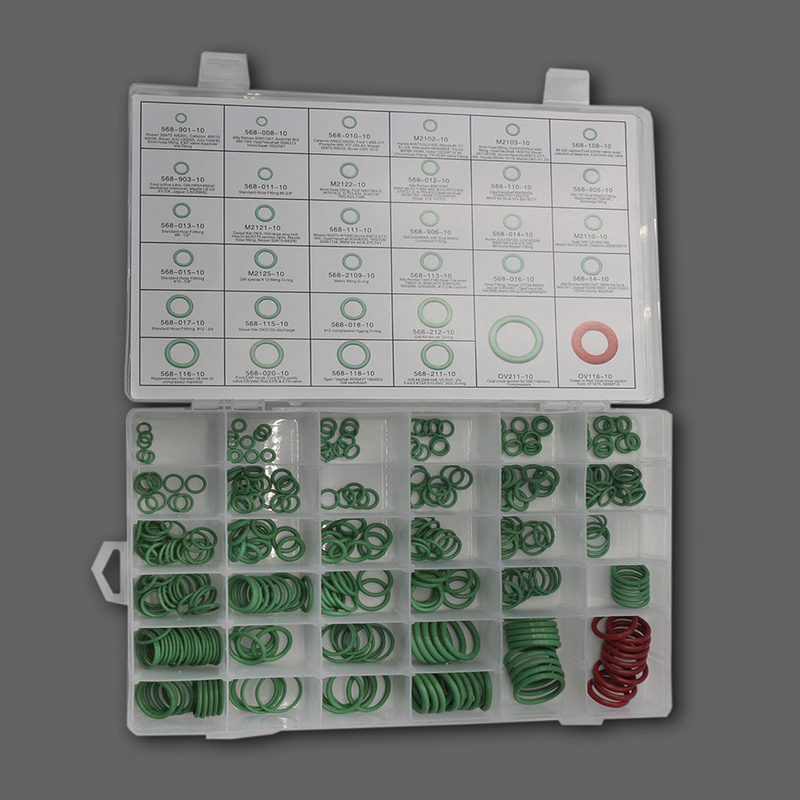 اللون الأخضر NBR مكيف الهواء للسيارات أدوات O-Ring 270pcs 18 أحجام رسم شكل 3D / 2D