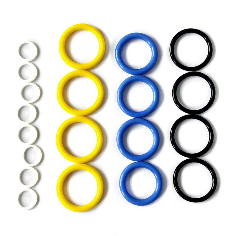 الختم الأزرق السيليكون مسطح غسيل O-ring مزدوج الختم المقاوم للزيت AS568 PG الحجم القياسي